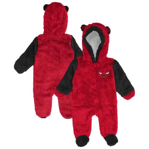 Newborn & Infant Chicago Bulls Outerstuff Red Stay Napping Fleece Bunting Full-Zip Sleeper