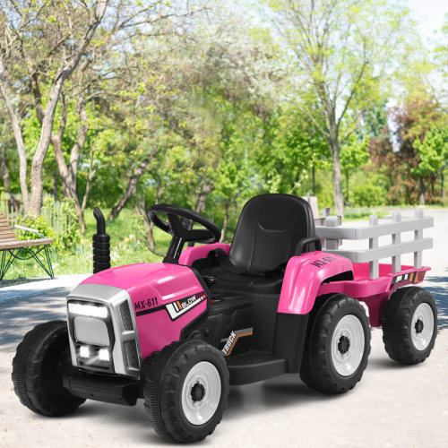 Costway 12 Volt 1 Seater Tractor / Construction Battery Powered Ride On with Remote Control & Reviews | Wayfair