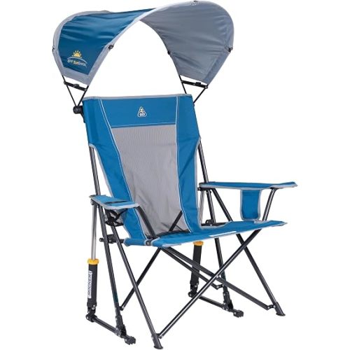 GCI Outdoor Sunshade Rocker Outdoor Rocking Chair with Canopy