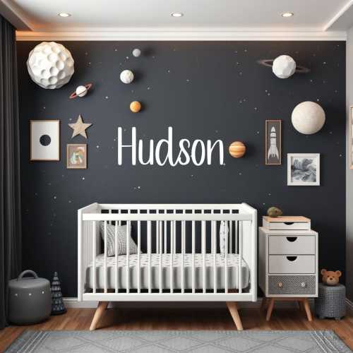 Personalized Name Decal: Boy Name Sign, Custom Wall Sticker, Nursery Monogram Decor