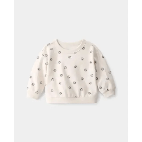Baby Soccer French Terry Pullover Sweatshirt - Ivory | Carter's