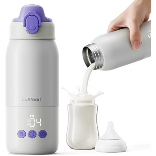 12oz Portable Breast Milk Warmer, Portable Bottle Warmer for Travel