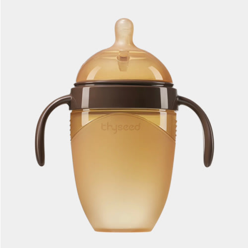 Thyseed Silicone Transition Baby Bottle | 8oz/240ml (7-10 months option)  Handle Edition