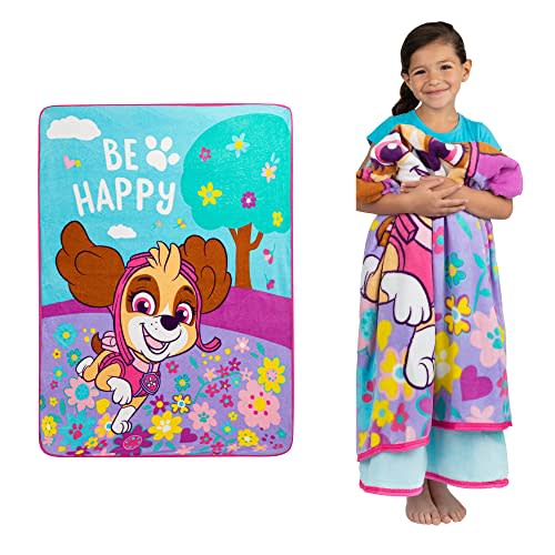 Franco Kids Bedding Super Soft Micro Raschel Throw, 46 in x 60 in, Paw Patrol Skye Girls