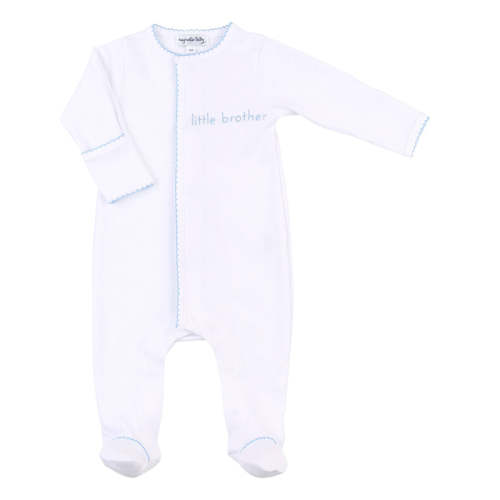 Little Brother Embroidered Footie