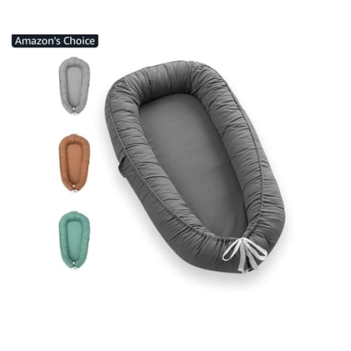 Baby Lounger Cover for Newborns, Reversible & Adjustable Infant Nest, Soft Baby Nest, Breathable & Washable, Portable Lounger for Boys & Girls