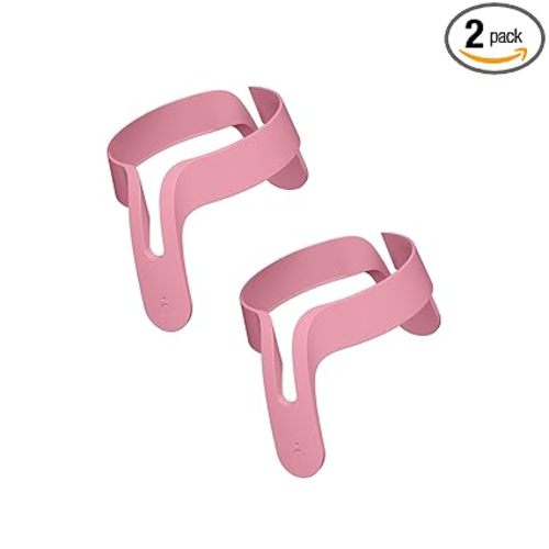 Nanobebe Flexy Bottle Handles, Easy-Grip Ergonomic 2-Pack, Transitional Sippy Cup, Pink