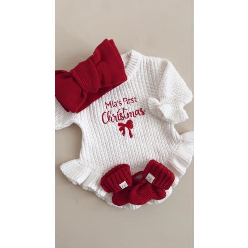 My first Christmas Romper First Christmas Outfit Baby First Christmas 2025 Baby first outfit
