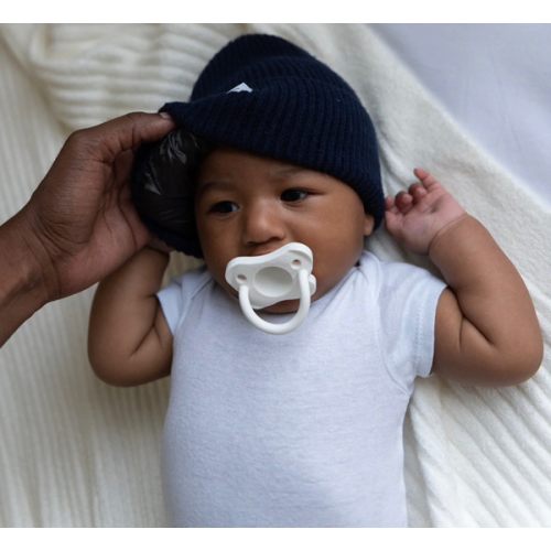 Satin Lined Flat Knit Beanie-Navy – Aarin & Co.