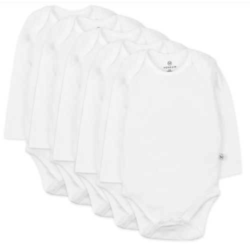 3-6 month, 5-Pack Organic Cotton Long Sleeve Bodysuits | Honest Baby Clothing