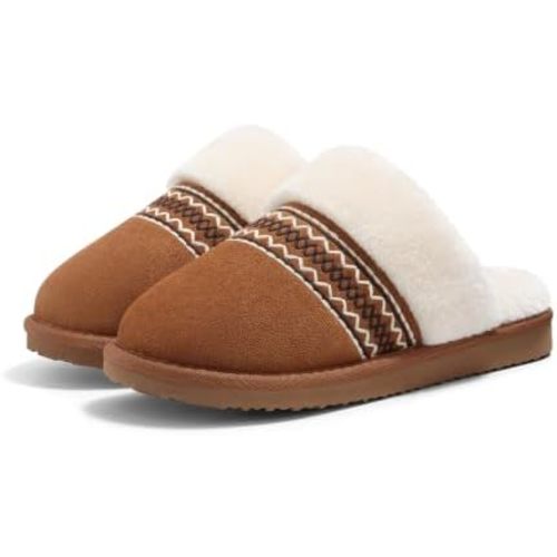 Fuzzy Slippers for Women Memory Foam Indoor House Shoes