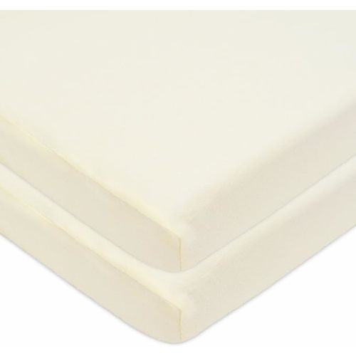 TL Care 2 Pack Fitted Pack and Play Sheet 39x27", White
