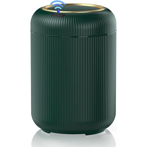Procade Automatic Motion Sensor Bathroom Trash Can with Lid, 3 Gallon Touchless Trash Bin, Smart Plastic Garbage Can Small Green Wastebasket for Toilet, Office, rv, Bedroom, Living Room