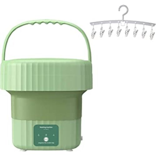 Portable washing Machine,Foldable Mini Washing Machine, Small Washer for Baby Clothes, Underwear or Small Items, Apartment, Dorm, Camping, RV Travel laundry- Gift Choice, Green