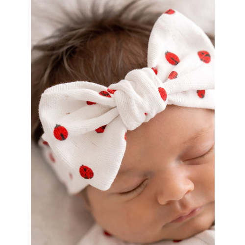 Ladybug / Organic Pointelle Bow