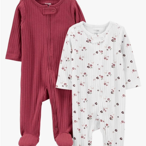 Simple Joys by Carter's baby-boys 2-pack 2-way Zip Textured Sleep and Play