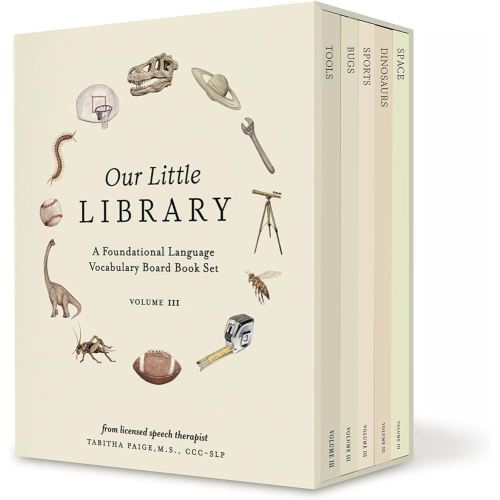 Our Little Library Vol. 3: Dinosaurs, Space, Tools, Bugs, and Sports Board Book Set for Boys & Girls (Tabitha Paige Children's Book Series)