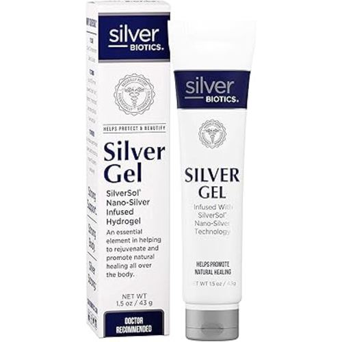American Biotech Labs Silver Biotics Patented Multivalent SilverSol 20 PPM Soothing Skin Gel | Versatile 1.5 oz for Skin Comfort and Wellness