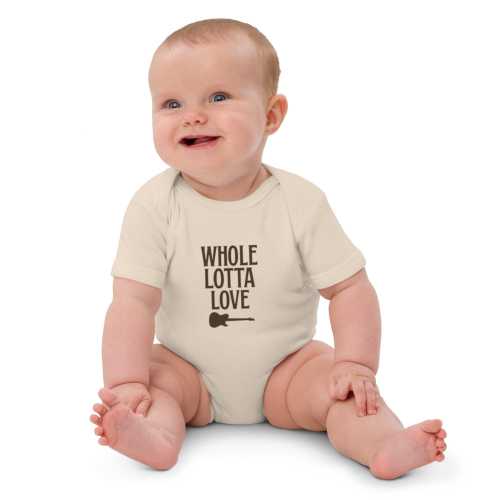 Whole Lotta Love Baby Onesie - Led Zeppelin Inspired - Rock & Roll Baby Bodysuit - Guitar Design Baby Onesie -Vintage Zeppelin Baby Bodysuit