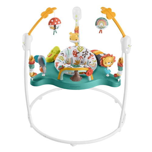 Fisher-Price Infant Bouncer, Whimsical Forest Jumperoo, Standing Play Activity Center with Music and Lights