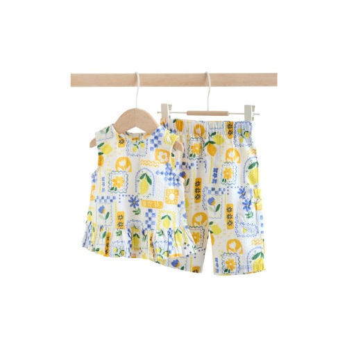 Kids' Tile Print Sleeveless Top & Pants
