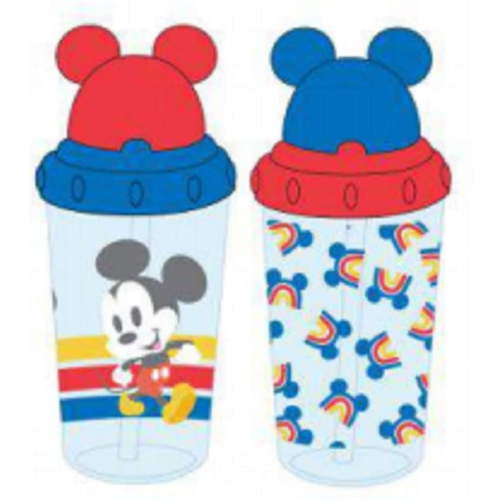 BABY STRAW CUPS 2 PACK - BOYS - DISNEY MICKEY MOUSE - RAINBOW - SIPPERS EARS