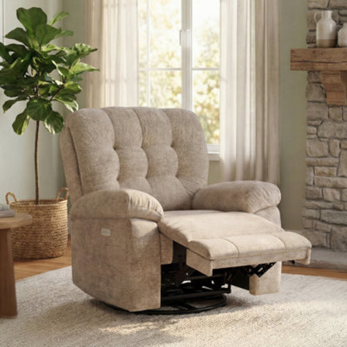 COLAMY Electric Recliner Chair with 270° Swivel Base, USB & Type-C Charging, Storage Pockets & Reviews | Wayfair