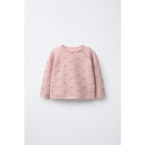 EMBROIDERED FLORAL KNIT JUMPER - Light pink | ZARA United States