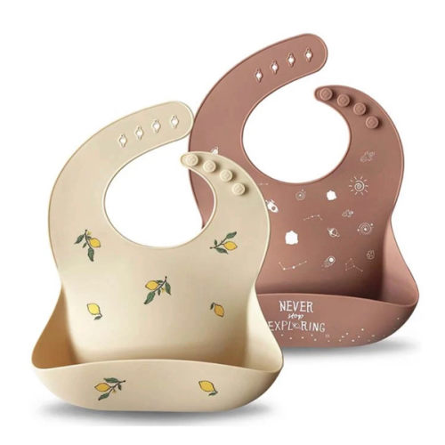 Silicone Baby Bib - 2 Pack