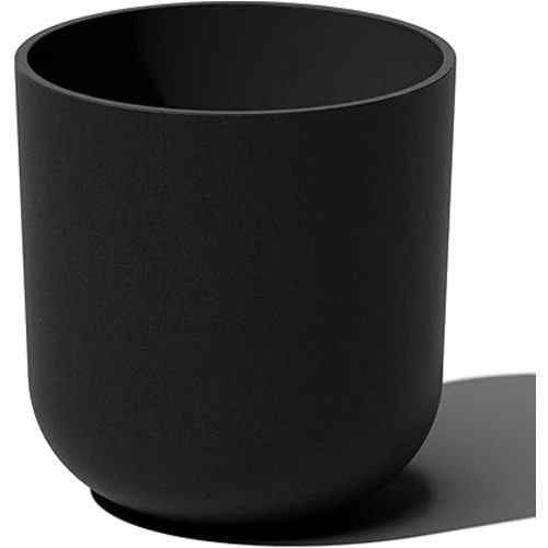 Veradek Mason Series Lima Planter - Round Planter for Indoor or Outdoor Porch/Garden | Made from Plastic-Stone Composite with Drainage Holes | Modern Décor for Succulents, Flowers, Small Plants