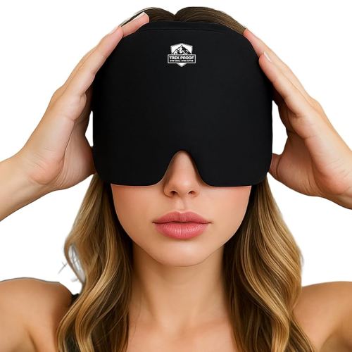 Trekproof Migraine Relief Cap, Cooling Gel Headache Relief Cap, Ice Pack for Face and Eyes, Cooling Migraine Mask, Soothing Cold Therapy Head Ice Pack Head Wrap for Tension, Sinus, Hangovers