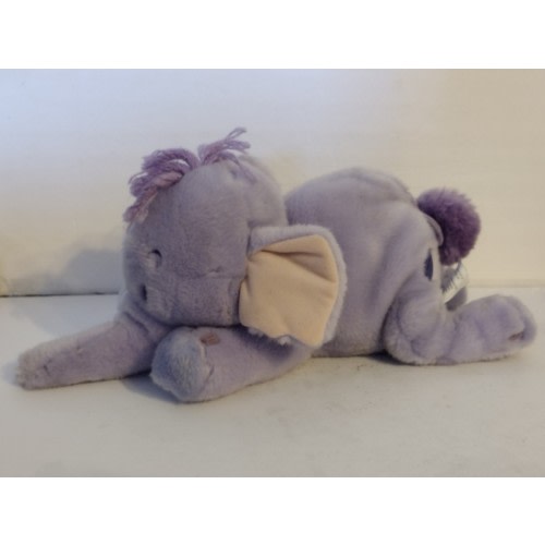 Disney Store LUMPY Heffalump Winnie the Pooh Purple Soft 15in Laying Bean Plush