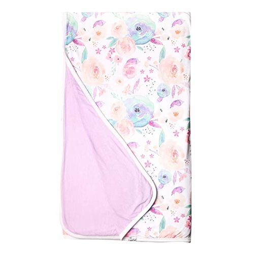 Copper Pearl Jumbo 3-Layer Baby Blanket: Soft Quilts for Boys & Girls | Breathable, Cozy Toddler Blanket | Newborn Quilt | 46x46 Premium Polyester/Rayon | Bloom