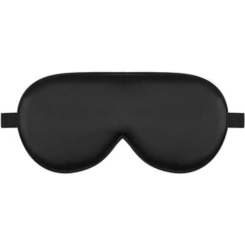 Alaska Bear Mulberry Silk Sleep Mask, Cool and Smooth (Original Black)