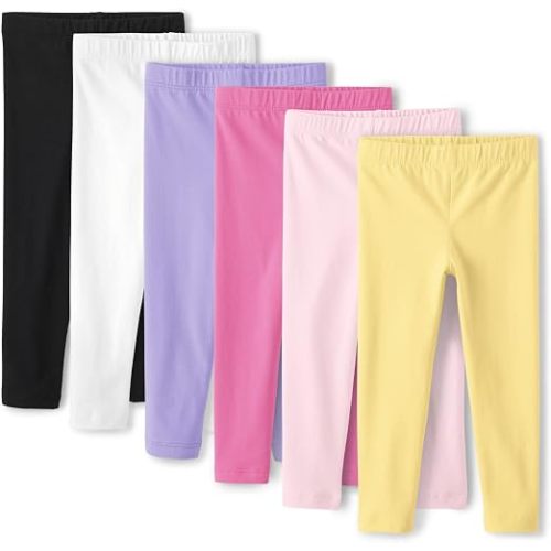 The Children's Place Baby Girls and Toddler Assorted Solid Leggings, Multipacks