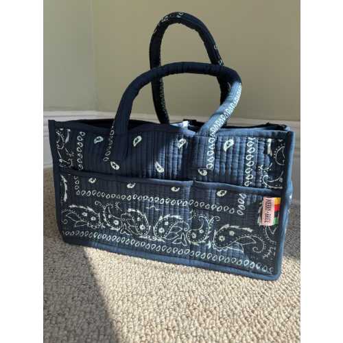 Blue Bandana Print Nappy Caddy
