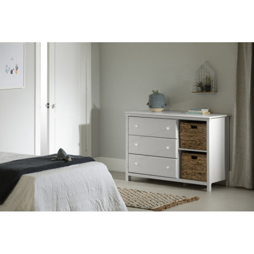 South Shore Cotton Candy 3-Drawer Dresser with Storage Baskets & Reviews | Wayfair