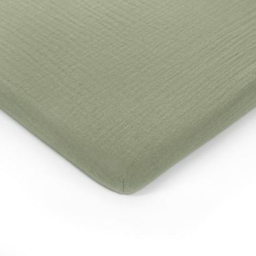 Comfy Cubs Muslin Cotton Bassinet Sheets - Soft, Breathable 100% Cotton - Gentle for Baby's Skin, Universal Fit (Sage, 1 Pack)
