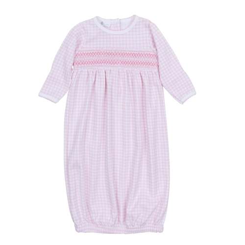 Peek-A-Boo Wishes Smocked Gown - Pink
