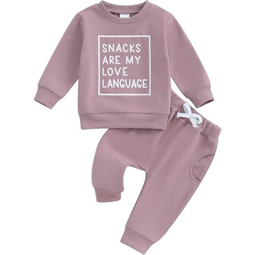 Toddler Baby Girl Fall Winter Clothes Outfits Funny Letter 6 12 18 24 Months 2T 3T Girl Fall Sweatshirt Pant Set