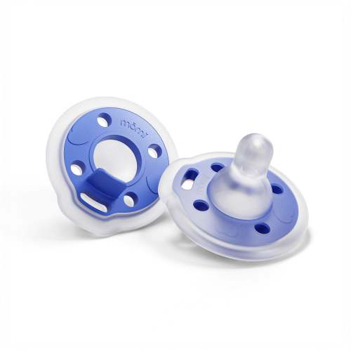 babypace breast-like pacifier 0-6mo 2-set - lapis | mōmi