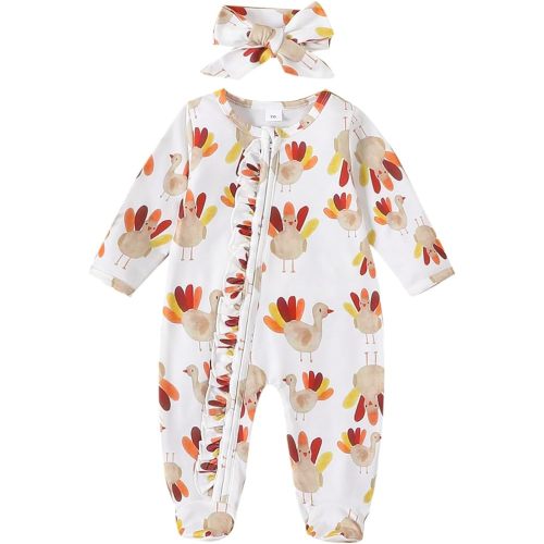 Halloween Newborn Baby Girl Clothes Infant Long Sleeve Romper Jumpsuit Bodysuit Christmas Outfits