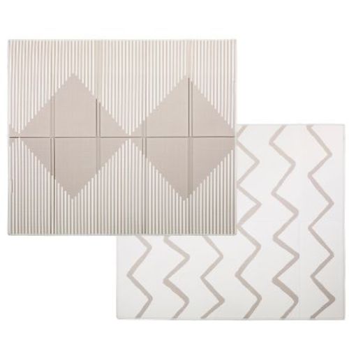 Evolur CozyCush Reversible Non-Toxic Baby Playmat | Foldable Thick Foam Crawling Mat | Waterproof Indoor/Outdoor, Yoga & Picnic Mat.WorkZone