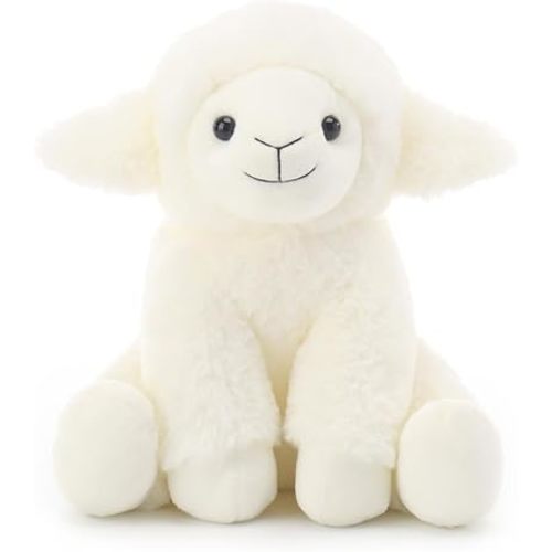 Apricot Lamb Toys Plush Cream Lamb Sheep Stuffed Animal with Fluffy Soft Ears (Cream Lamb, 8 Inches)