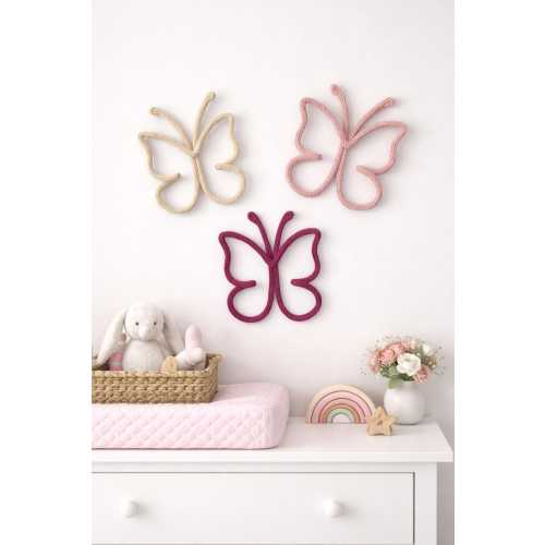 Knitted Wire Butterfly Wall Decor