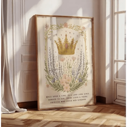 [UNFRAMED] Throne Of Glass TOG Print, Once Upon A Time Quote - TikTok Shop