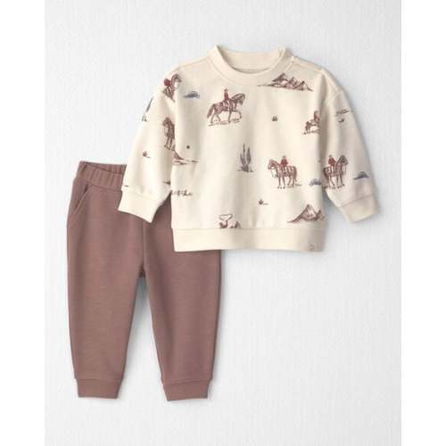 Baby 2-Piece Organic Cotton French Terry Pullover & Pant Set in Western Rodeo - Little Planet | Carter's