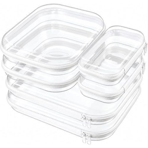 Clear Hard Shell Zipper Cases, Diaper Bag Organizer Pouches