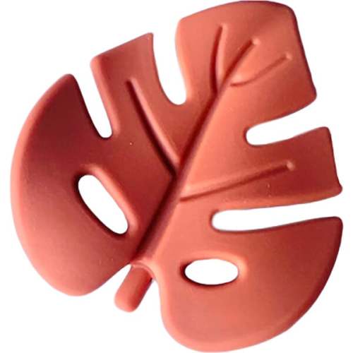 Monstera Teether, Rust - Three Hearts | Maisonette