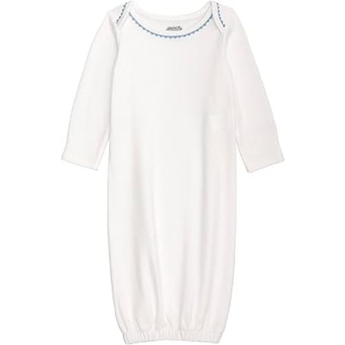 Mud Pie Baby Boy Crochet Trim Gown